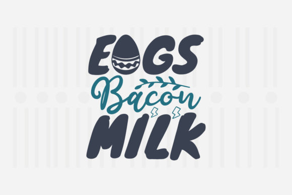 Eggs Bacon Milk Kitchen SVG Graphics for Crafts