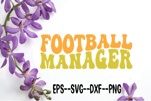 Football Manager Retro Wavy SVG Graphics for Crafts