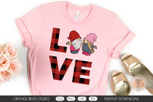 Love Gnome Couple SVG Graphics for Crafts