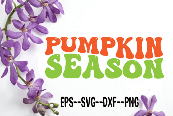 Pumpkin Season Retro Wavy SVG: Graphics for Crafts & Branding