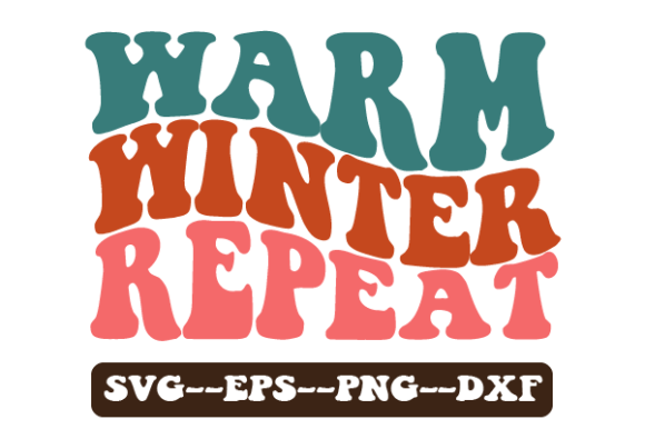 Warm Winter Repeat Retro Wavy SVG: Graphics for Crafts-Driven Branding
